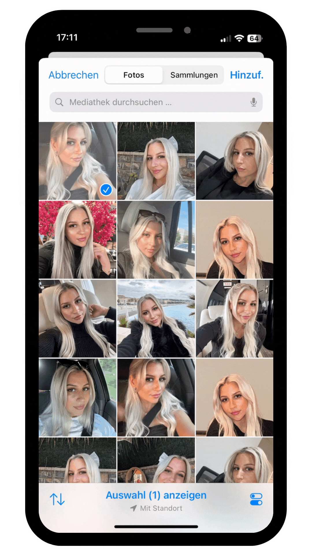Upload process demonstration